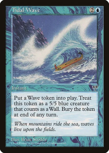 Raz de marée, carte Magic MIR 100 — extension Mirage