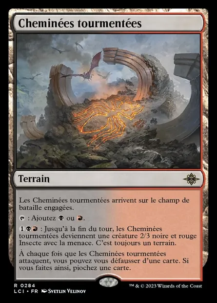 Cheminées tourmentées, carte Magic LCI 284 — extension The Lost Caverns of Ixalan