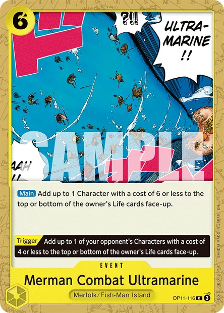 Merman Combat Ultramarine, One Piece card OP11-116 — A FIST OF DIVINE SPEED set