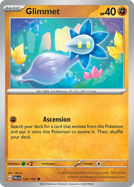 Glimmet, Pokémon card PAL 124 — Paldea Evolved set