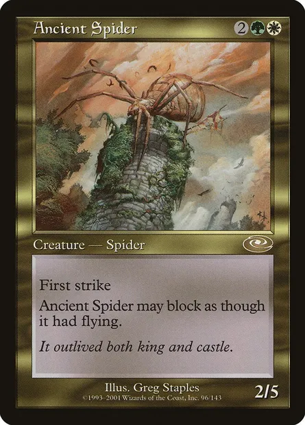Ancient Spider, Magic card PLS 96 — Planeshift set