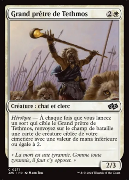 Grand prêtre de Tethmos, carte Magic J25 271 — extension Foundations Jumpstart