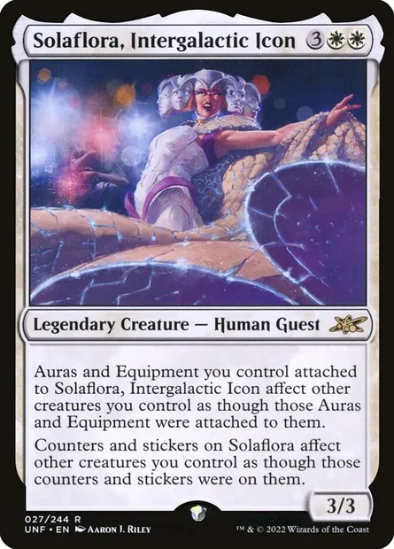 Solaflora, Intergalactic Icon, carte Magic UNF 27 — extension Unfinity