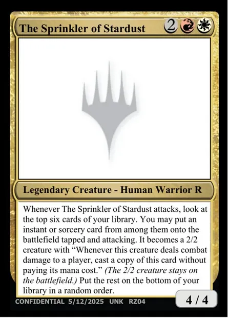 The Sprinkler of Stardust, Magic card UNK RZ04r — Unknown Event set