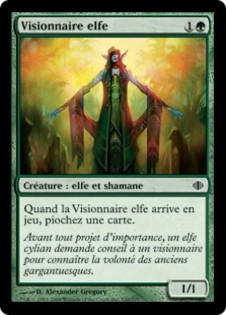 Visionnaire elfe, carte Magic ALA 130 — extension Les éclats d'Alara