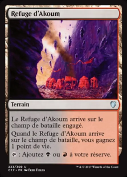 Refuge d'Akoum, carte Magic C17 233 — extension Commander 2017