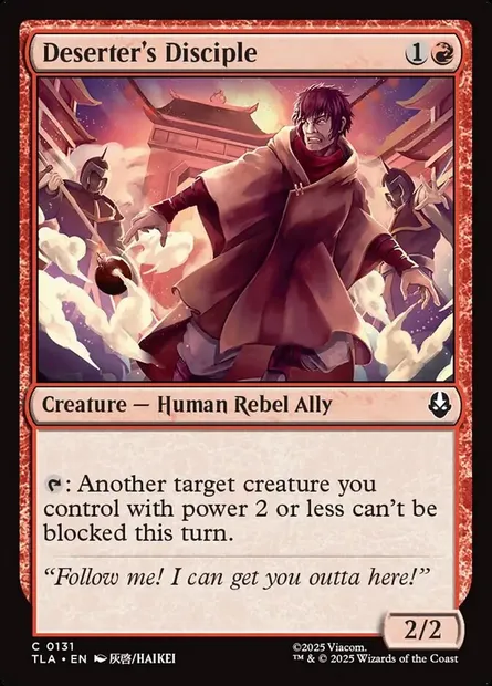 Deserter's Disciple, Magic card TLA 131 — Avatar: The Last Airbender set