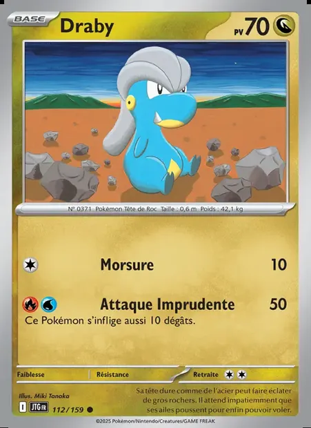 Draby, carte Pokémon JTG 112 — extension Aventures Ensemble