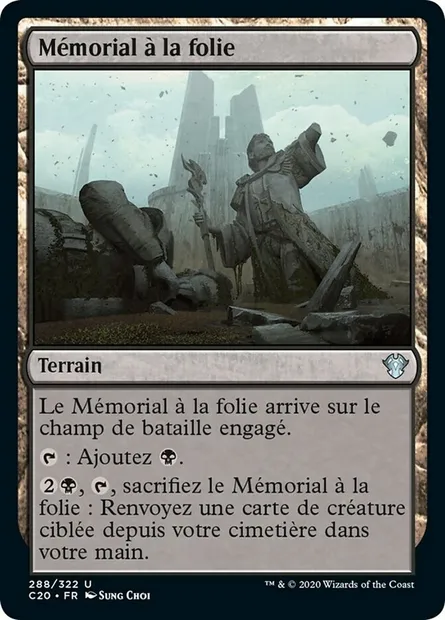 Mémorial à la folie, carte Magic C20 288 — extension Commander 2020