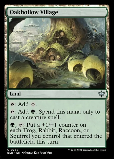 Oakhollow Village, Magic card BLB 258 — Bloomburrow set