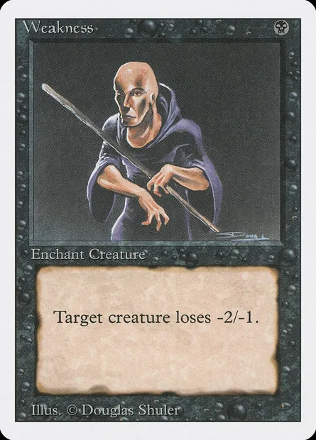 Weakness, Magic card 3ED 136 — Revised Edition set