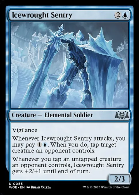 Icewrought Sentry, Magic card WOE 55 — Wilds of Eldraine set
