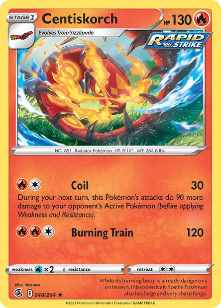 Centiskorch, Pokémon card FST 48 — Fusion Strike set