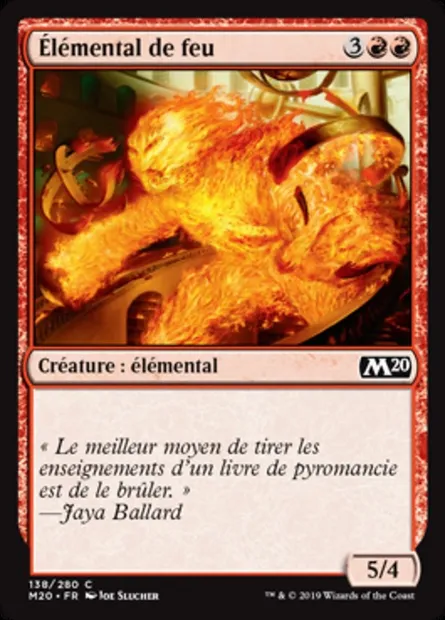 Élémental de feu, carte Magic M20 138 — extension Core Set 2020
