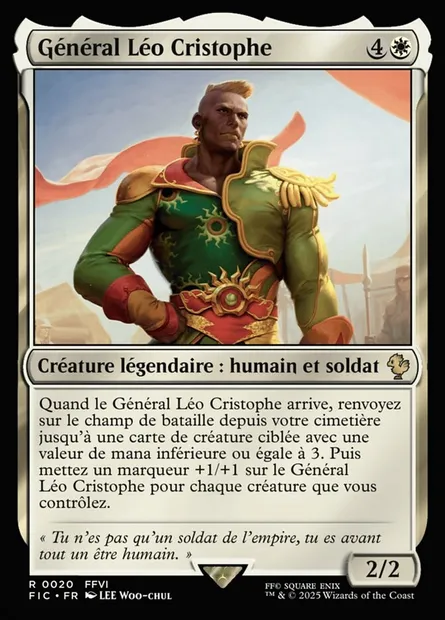 Général Léo Cristophe, carte Magic FIC 20 — extension Final Fantasy Commander
