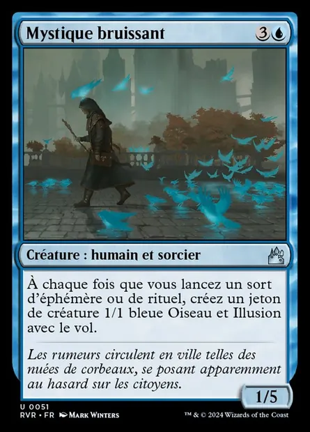 Mystique bruissant, carte Magic RVR 51 — extension Ravnica Remastered
