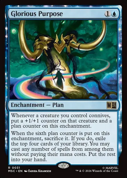 Glorious Purpose, Magic card MSC 31 — Marvel Super Heroes Commander set