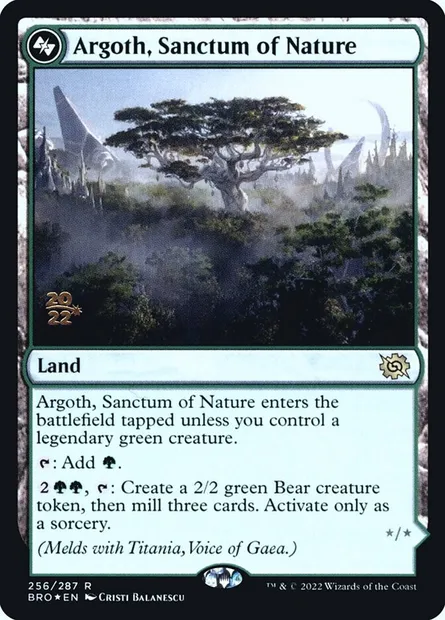 Argoth, Sanctum of Nature, Magic card PBRO 256s — The Brothers' War Promos set