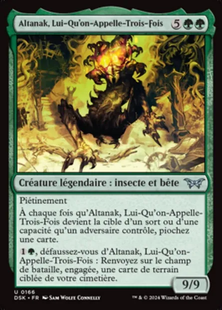 Altanak, Lui-Qu'on-Appelle-Trois-Fois, carte Magic DSK 166 — extension Duskmourn: House of Horror