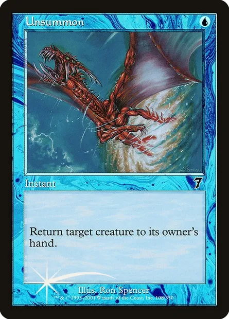 Unsummon, Magic card 7ED 108★ — Seventh Edition set