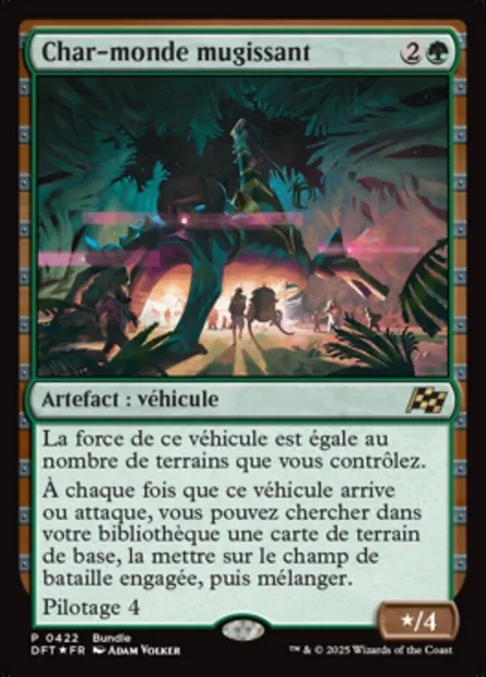 Char-monde mugissant, carte Magic DFT 422 — extension Aetherdrift