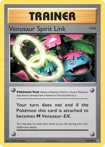 Venusaur Spirit Link, Pokémon card EVO 89 — Evolutions set