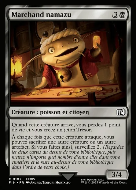 Marchand namazu, carte Magic FIN 107 — extension Final Fantasy