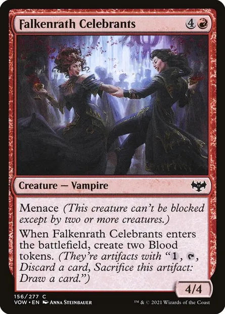 Falkenrath Celebrants, Magic card VOW 156 — Innistrad: Crimson Vow set