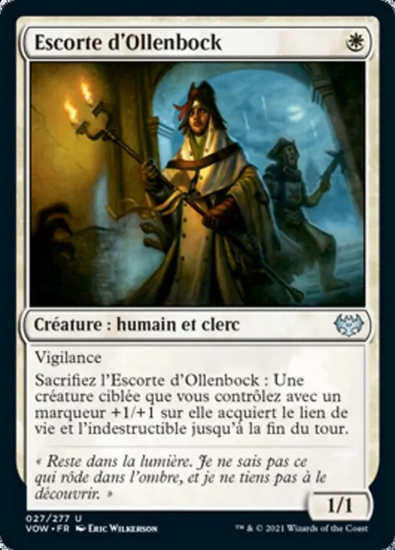Escorte d'Ollenbock, carte Magic VOW 27 — extension Innistrad : noce écarlate