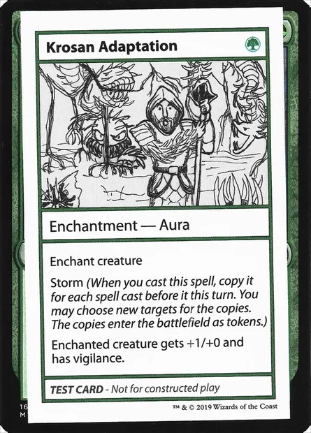 Krosan Adaptation, carte Magic CMB2 80 — extension Mystery Booster Playtest Cards 2021