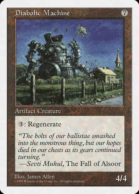 Diabolic Machine, Magic card 5ED 363 — Fifth Edition set