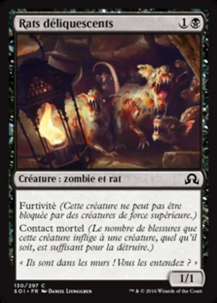 Rats déliquescents, carte Magic SOI 130 — extension Ténèbres sur Innistrad