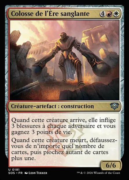 Colosse de l'Ère sanglante, carte Magic SOS 181 — extension Secrets of Strixhaven