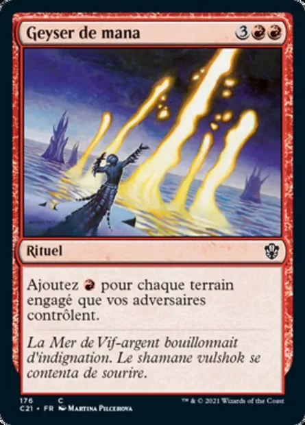 Geyser de mana, carte Magic C21 176 — extension Commander 2021