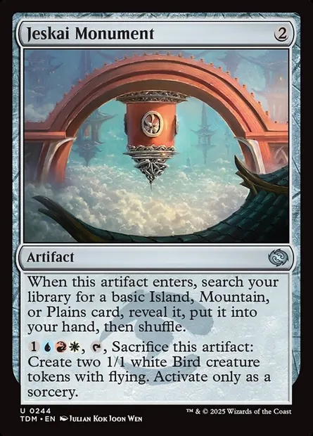 Jeskai Monument, Magic card TDM 244 — Tarkir: Dragonstorm set