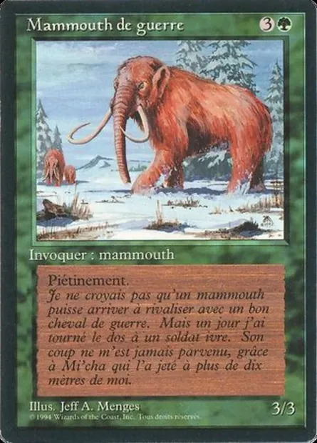 War Mammoth, Magic card FBB 228 — Foreign Black Border set