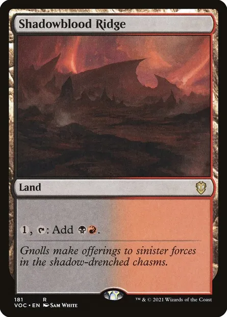 Shadowblood Ridge, Magic card VOC 181 — Crimson Vow Commander set