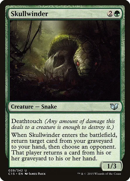 Skullwinder, Magic card C15 39 — Commander 2015 set