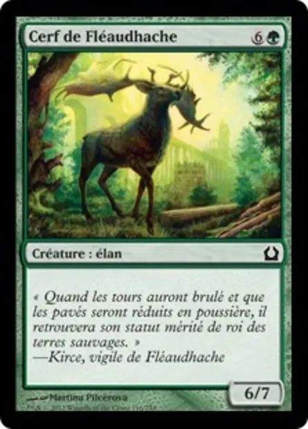 Cerf de Fléaudhache, carte Magic RTR 116 — extension Retour à Ravnica