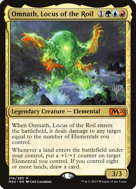 Omnath, Locus du Roulis, carte Magic PM20 216p — extension Core Set 2020 Promos