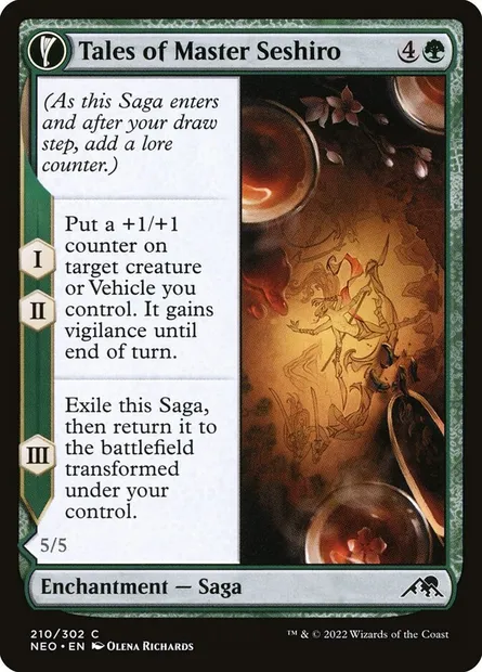 Tales of Master Seshiro // Seshiro's Living Legacy, Magic card NEO 210 — Kamigawa: Neon Dynasty set