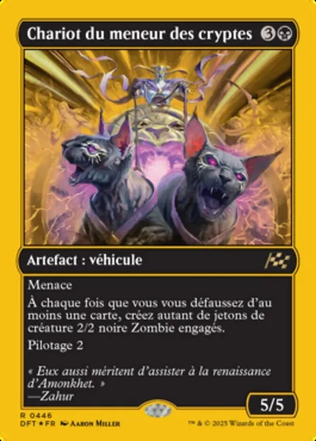 Chariot du meneur des cryptes, carte Magic DFT 446 — extension Aetherdrift