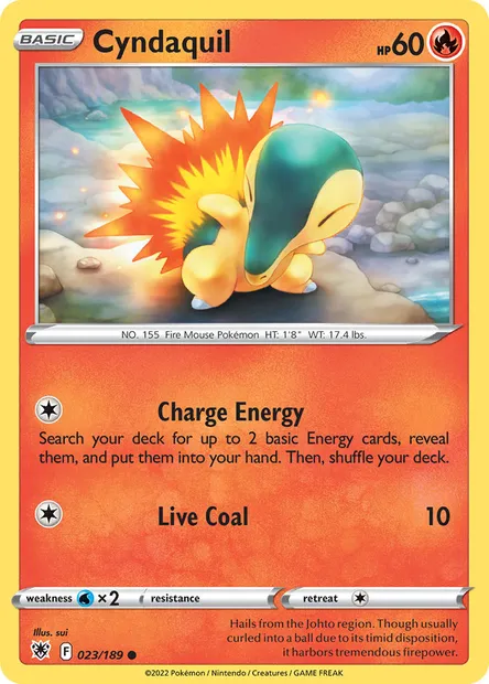 Cyndaquil, Pokémon card ASR 023 — Astral Radiance set