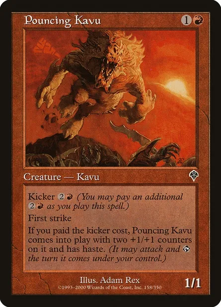 Pouncing Kavu, Magic card INV 158 — Invasion set