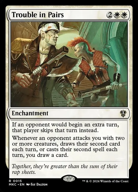 Trouble in Pairs, Magic card MKC 15 — Murders at Karlov Manor Commander set