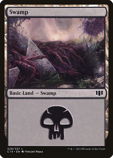 Swamp, Magic card C14 329 — Commander 2014 set