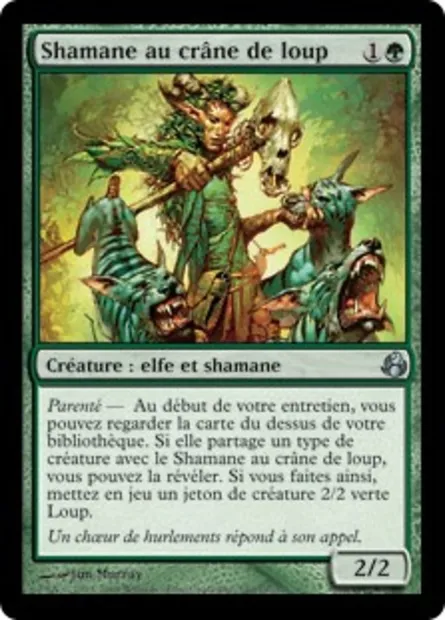 Shamane au crâne de loup, carte Magic MOR 140 — extension Leveciel