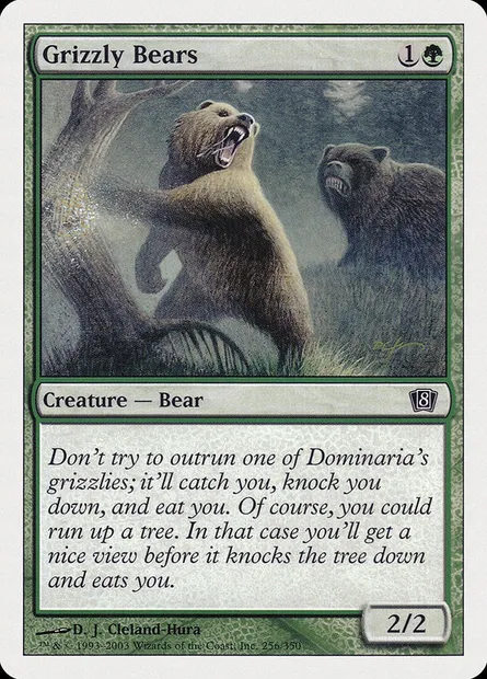 Grizzly Bears, Magic card 8ED 256 — Eighth Edition set