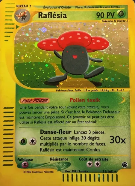 Raflésia, carte Pokémon EX 31 — extension Expedition