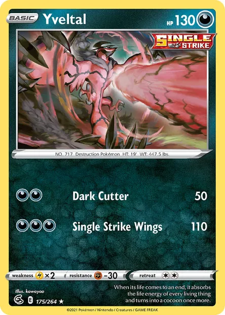Yveltal, Pokémon card FST 175 — Fusion Strike set
